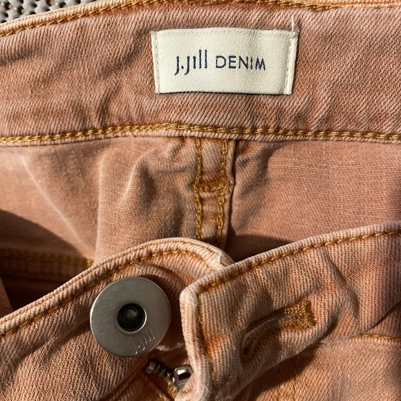 J Jill Denim Jeans Sz 12 Orange Cropped Authentic Fit Mid Rise Stretch Casual - Picture 4 of 7